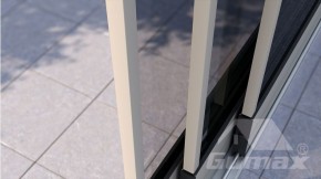 Gumax® Glasschiebewand mit einer Höhe von 2000mm Türgriffe / Zugluftstopper / Zierstreifen / U-Profile